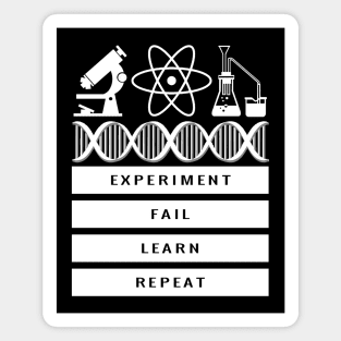 Experiment Fail Learn Repeat Science Teach Student Gift Magnet